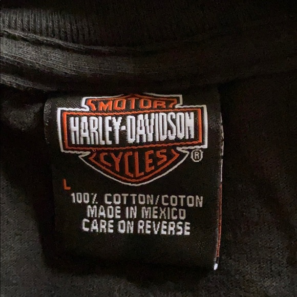 NEW Harley-Davidson Men’s Black Short Sleeve Shirt Tee Wild Boar Michigan Large - Picture 4 of 7